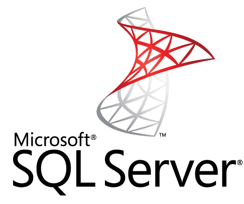 Microsoft SQL Server Logo mit Bildunterschrift